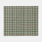 Weihnachtskariert, Grün, Rot, Weiß Fleecedecke (Vorderseite (Horizontal))