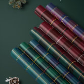 Weihnachtskariert klassisch einfach geschenkpapier
