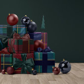 Weihnachtskariert klassisch einfach geschenkpapier
