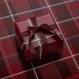 Weihnachtskariert klassisch einfach geschenkpapier