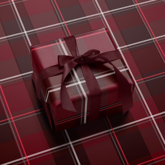 Weihnachtskariert klassisch einfach geschenkpapier