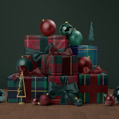 Weihnachtskariert klassisch einfach geschenkpapier