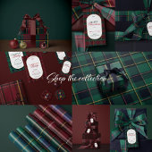 Weihnachtskariert klassisch Feiertage einfach Geschenkpapier
