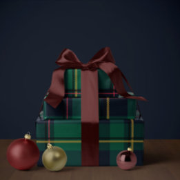 Weihnachtskariert klassisch Feiertage einfach Geschenkpapier