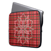 Weihnachtskariert Laptopschutzhülle (Vorderseite Links)