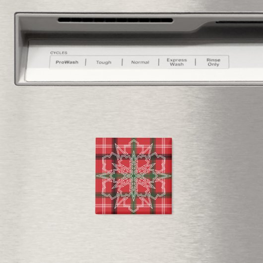 Weihnachtskariert Magnet (In Situ (Geschirrspüler))