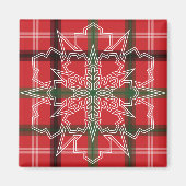 Weihnachtskariert Magnet (Vorne)