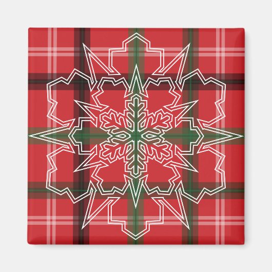 Weihnachtskariert Magnet (Vorne)