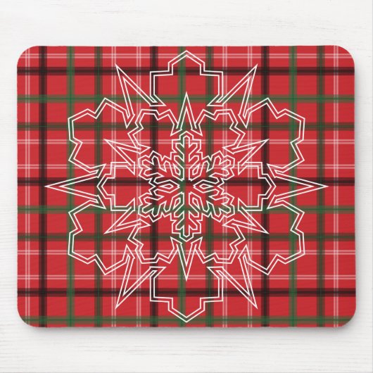 Weihnachtskariert Mousepad (Vorne)