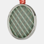 WeihnachtsKariert Ornament Aus Metall (Links)