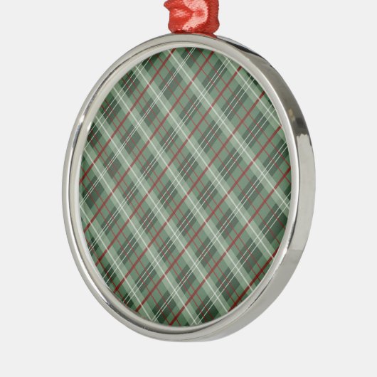 WeihnachtsKariert Ornament Aus Metall (Links)