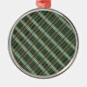 WeihnachtsKariert Ornament Aus Metall (Vorne)