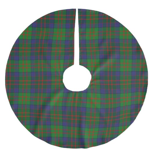 Weihnachtskariert Polyester-Tannenbaumskleid mit F Polyester Weihnachtsbaumdecke (Vorderseite)