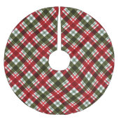 WeihnachtsKariert Polyester Weihnachtsbaumdecke (Vorderseite)