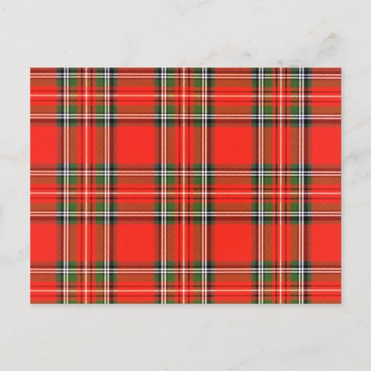 WeihnachtsKariert Postkarte (Vorderseite)