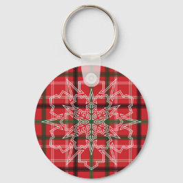 Weihnachtskariert Schlüsselanhänger