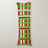 WeihnachtsKariert Seitenschläferkissen (Vorderseite Vertikal)