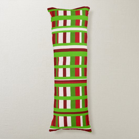 WeihnachtsKariert Seitenschläferkissen (Vorderseite Vertikal)