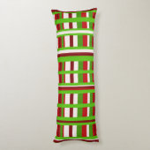 WeihnachtsKariert Seitenschläferkissen (Rückseite (Vertikal))