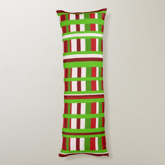 WeihnachtsKariert Seitenschläferkissen (Rückseite (Vertikal))
