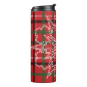 Weihnachtskariert Thermosbecher (Nach links gedreht)