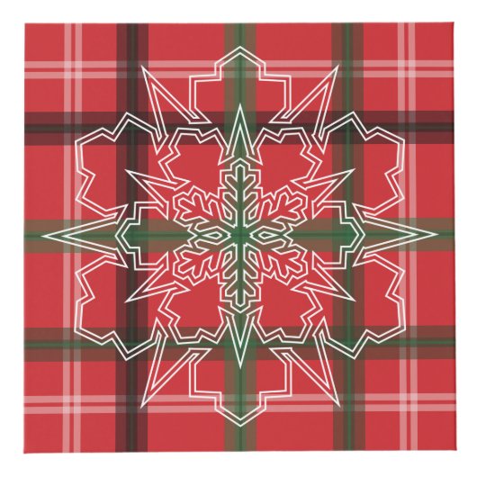 Weihnachtskariert Würfel (Vorderseite)