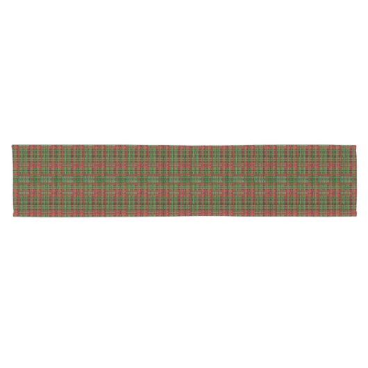 Weihnachtskarierter Tartan-Tabellenläufer Kurzer Tischläufer (Horizontal)