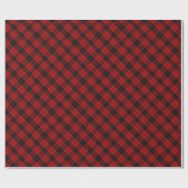Weihnachtskariertes Muster Roter Büffel-Karo Geschenkpapier (Flach)