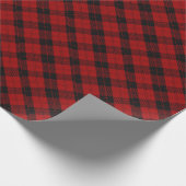 Weihnachtskariertes Muster Roter Büffel-Karo Geschenkpapier (Ecke)