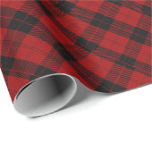 Weihnachtskariertes Muster Roter Büffel-Karo Geschenkpapier (Rolleneckpunkt)