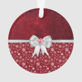 Weihnachtskarminrote rote Schmutz-Verzierung Ornament