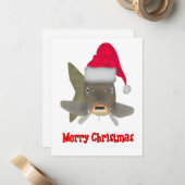 Weihnachtskarpfen Mitteilungskarte (Vorderseite/Rückseite Beispiel)