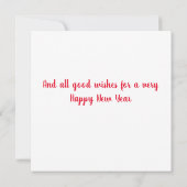 Weihnachtskarte (Rückseite)