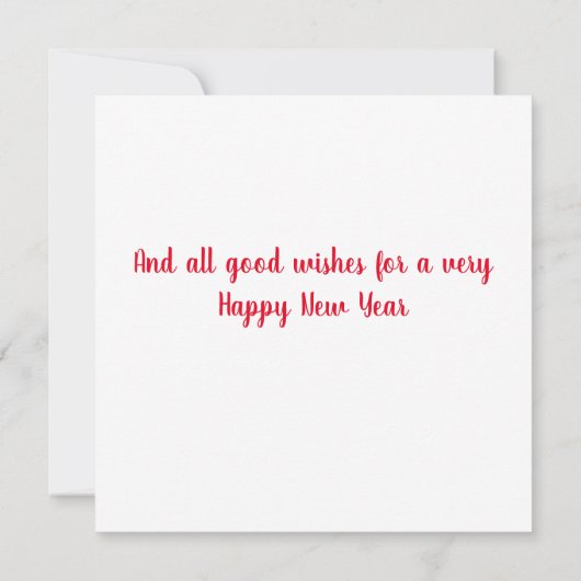 Weihnachtskarte (Rückseite)