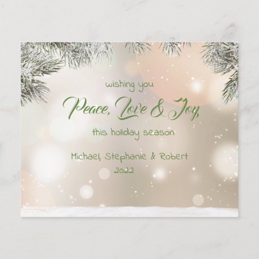 Weihnachtskarte (Rückseite)