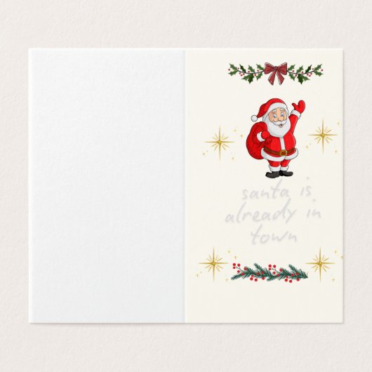 Weihnachtskarte (Außenseite Aufgefaltet)