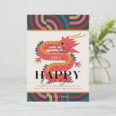 Weihnachtskarte 2024 für das Aquamarine neue Jahr  Einladung (Stehend Vorderseite)