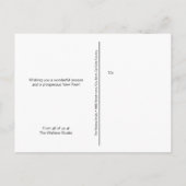 Weihnachtskarte 2024 - Happy Holidays Foto Postkarte (Rückseite)