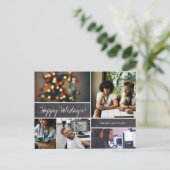 Weihnachtskarte 2024 - Happy Holidays Foto Postkarte (Stehend Vorderseite)