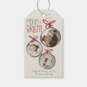 Weihnachtskarte 2025 für Fotos Vielen Dank Geschenkanhänger (Vorderseite)