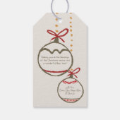 Weihnachtskarte 2025 für Fotos Vielen Dank Geschenkanhänger (Rückseite)