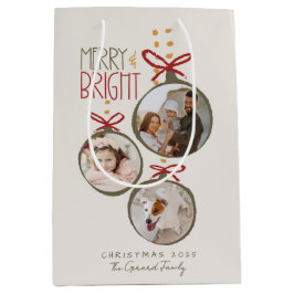 Weihnachtskarte 2025 für Fotos Vielen Dank Mittlere Geschenktüte