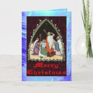 Weihnachtskarte - 3 von 9 - Die Hirten Feiertagskarte