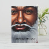 Weihnachtskarte Afrikanischer Weihnachtsmann Feiertagskarte (Stehend Vorderseite)