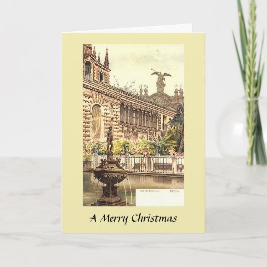 Weihnachtskarte - Alcazar, Sevilla, Spanien Karte (Vorderseite)
