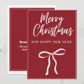 Weihnachtskarte am liebsten feiertagskarte (Vorne/Hinten)