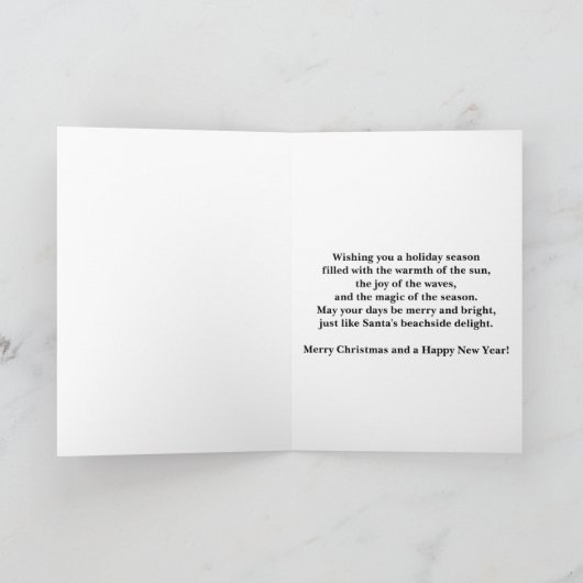 Weihnachtskarte am Meer Karte (Innenseite)
