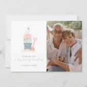 Weihnachtskarte am Meer mit Foto (Vorderseite)