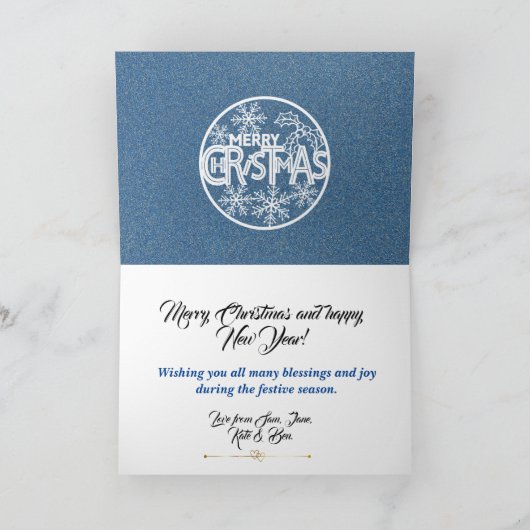 Weihnachtskarte am Strand Feiertagskarte (Innenseite)