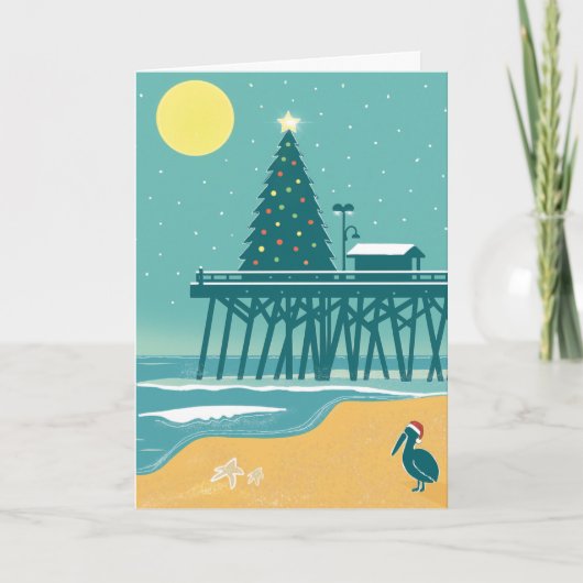 Weihnachtskarte an der Küste - Beach Holiday Card Karte (Vorderseite)